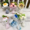 Handmade 15cm mini crochet flowers stuffed plants home desktop car decor christmas graduation birthday gifts 2