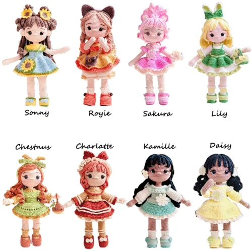 Crochet Girls Amigurumi Crochet Doll Knitwear DIY Hook Girls Material Kit With Yarn Accessories Pattern Children Gift Home Decor 1 Crochet girls amigurumi crochet doll knitwear diy hook girls material kit with yarn accessories pattern children gift home decor 1