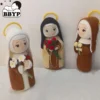 Handmade catholic saints doll religious gift for baptism, first communion santa clara santa catarina santa teresinha christmas 1