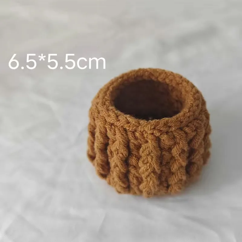 Handmade hook flower crochet rose coaster knitting crafts diy yarn crafting supplies creativity desktop decoration holiday gifts 5
