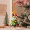 Stuffed plants christams tress handmade crochet keychains small pendant christams tree hangings decoration 4