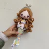 Handmade mermaid doll bag finished knitting and crochet cartoon dolly metal opening crochet satchel bag children's gift for girl 5