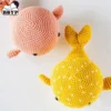 1pc baby nursing cute cartoon crochet whale pendant rattle for baby mobile pram crib ring accessories newborn grasping toys slee 1