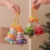 Stuffed plants christams tress handmade crochet keychains small pendant christams tree hangings decoration 1
