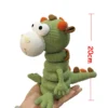 Crochet dinosaur stacking tower toy plush toys organic cotton baby educational toy, montessori inspired stacking game for toddle 6