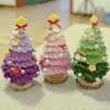 Hand knit christmas trees needlework crochet diy material kit creative hook knitting yarn christmas 's day home decor warm gifts 5