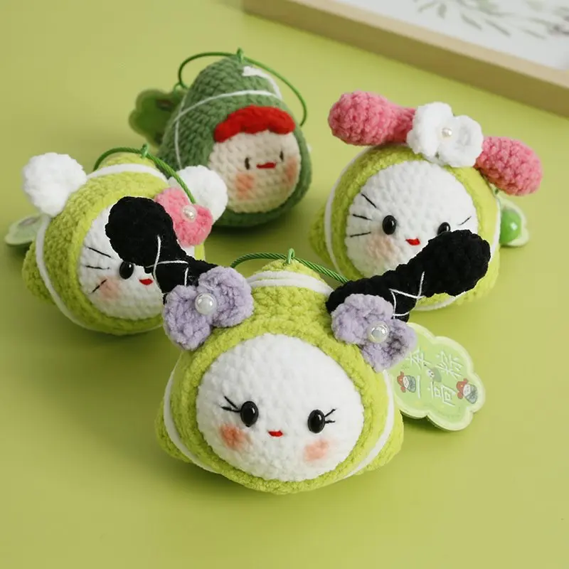 Creative crochet keychains handmade doll keychains knitting handmaking cartoon knitted keyring for keys wholesale 3