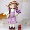 Crochet girls amigurumi crochet doll hook material set knitting yarn for home accessories pattern craft toy handmade ornaments 4
