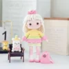 Handemade knitting amigurumi girl doll crochet diy hook yarn materials set kit crochet pattern in english girl birthday gifts 4