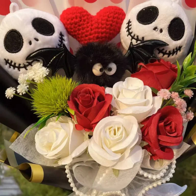 Halloween jack skellington plush bouquet doll toys stuffed terror skull ghost hallowmas birthday christmas valentine gifts 6