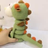 Crochet dinosaur stacking tower toy plush toys organic cotton baby educational toy, montessori inspired stacking game for toddle 2