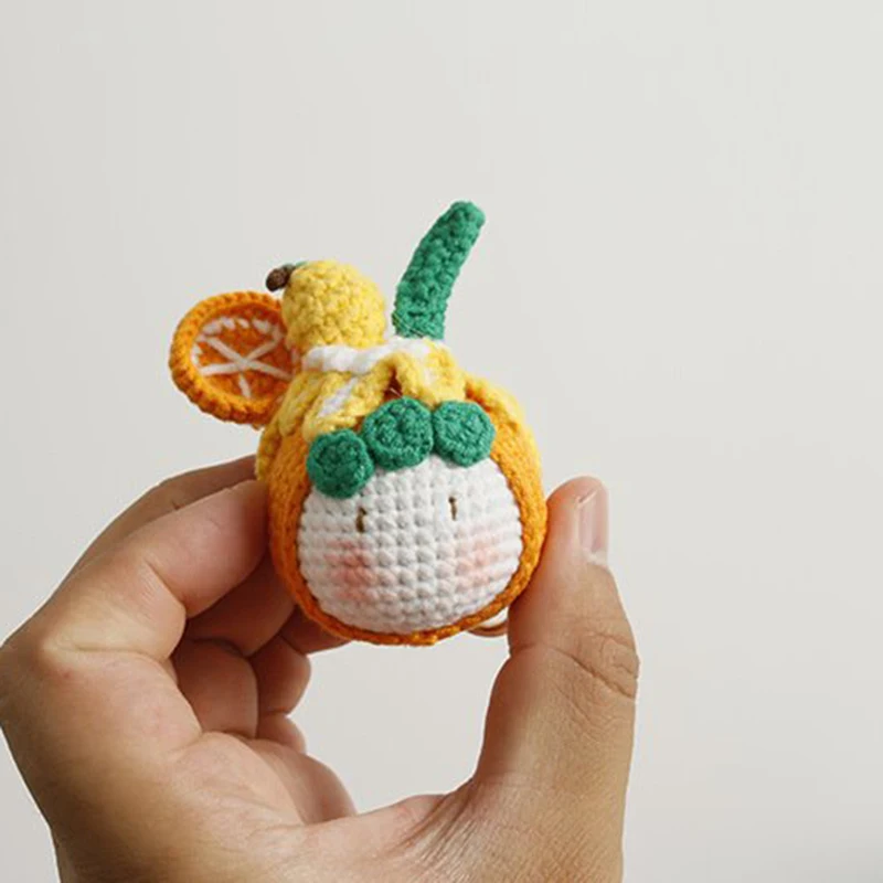 Creative knitted wool cute rabbit keychain pendant handmade woven small group bag hanging ornament car gift 6