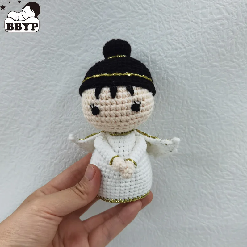 Baby crochet stuffed angel toys soft cotton knitted plush rabbit doll mini kawaii cuddle doll for gifts home deco 1