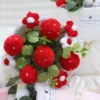 Artificial flowers sunflowers strawberries stuffed plants finished knitted crochet bouquets gifts for valentine mothers birthday 4