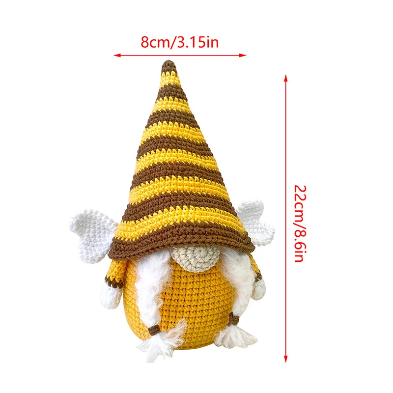 Easter faceless doll bumble bee striped gnome scandinavian tomte nisse swedish honey bee elfs home old man dolls gifts toys 6