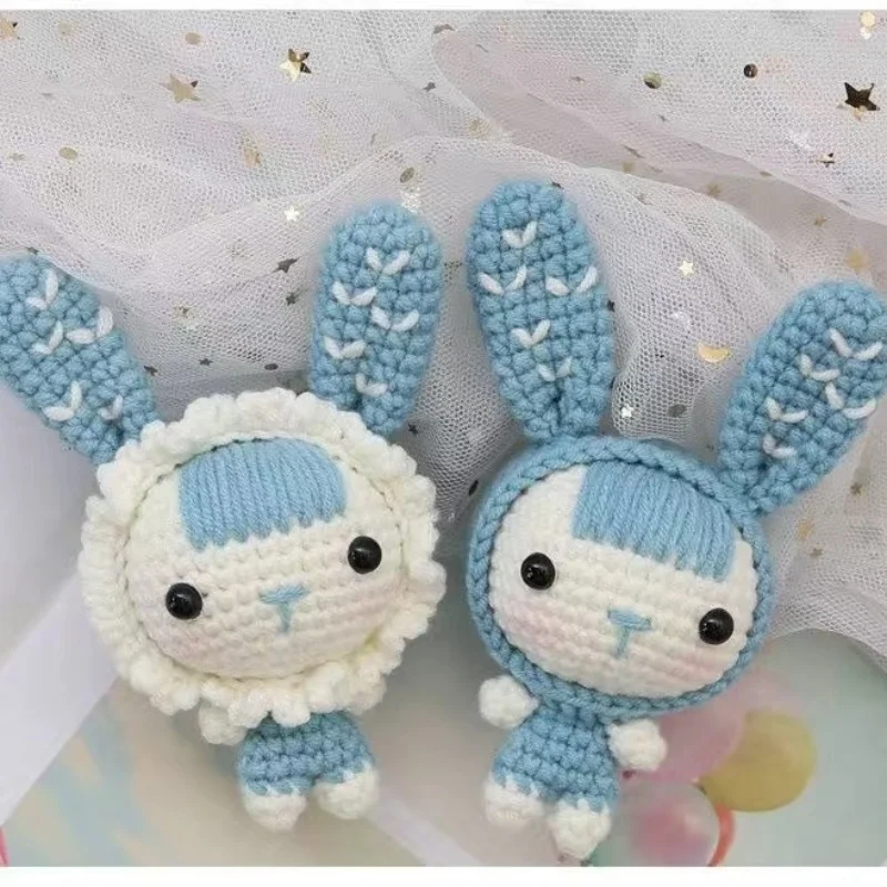 Handmade knitting cute rabbit baby materials crochet for knittin dolly knit and crochet craft set kit yarn knitting for beginner 2