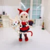 Diy doll kit handmade knitting amigurumi demons girl doll crochet hook yarn material set with pattern in english crafts ornament 3
