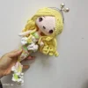 Handmade mermaid doll bag finished knitting and crochet cartoon dolly metal opening crochet satchel bag children's gift for girl 4
