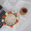 Handmade hook flower crochet rose coaster knitting crafts diy yarn crafting supplies creativity desktop decoration holiday gifts 6