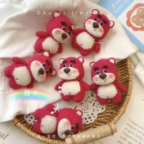 Crochet kit hand knit doll bear diy knitting amigurumis doll crocheting craft kits with full set material/finished creative gift 1