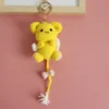 Creative crochet keychains handmade cat doll keychains knitting handmaking cartoon knitted keyring for keys handmade gifts 3