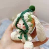 Pretty rabbit crochet kit needlework doll diy knitting amigurumi crocheting craft kits handmake with yarn accessories pattern 1
