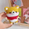 Crochet corgi dog erha dog doll material bag amigurumis diy handmade woven knitted cute little corgi ornament doll creative gift 1