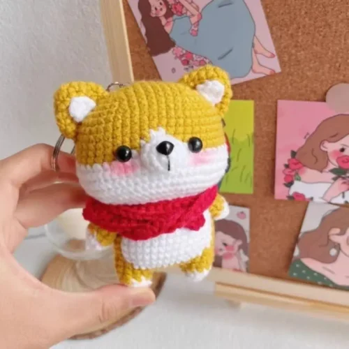 Crochet Corgi Dog Erha Dog Doll Material Bag Amigurumis DIY Handmade Woven Knitted Cute Little Corgi Ornament Doll Creative Gift 1 Crochet corgi dog erha dog doll material bag amigurumis diy handmade woven knitted cute little corgi ornament doll creative gift 1