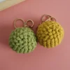 Creative crochet keychains handmade durian doll keychains knitting handmaking cartoon knitted keyring for keys handmade gifts 2