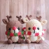 Reversible christmas angel and bell amigurumi christmas ornament knitting santa claus reindeer doll materials set christmas gift 2