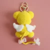 Creative crochet keychains handmade cat doll keychains knitting handmaking cartoon knitted keyring for keys handmade gifts 2