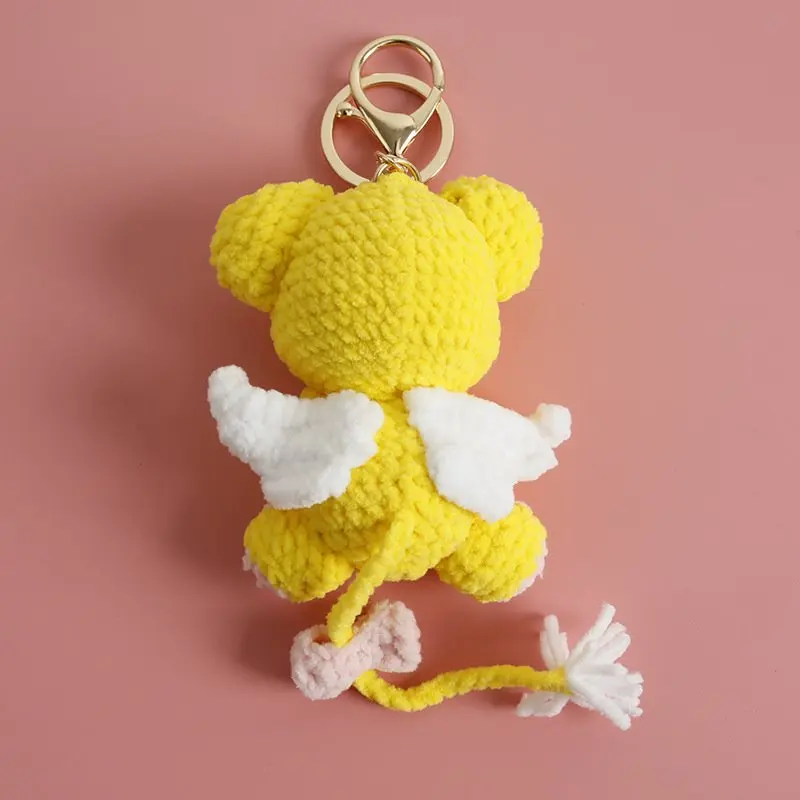Creative crochet keychains handmade cat doll keychains knitting handmaking cartoon knitted keyring for keys handmade gifts 2