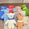 Handmade crochet bear stuffed knit and crochet toy knitting amigurumi knitting needles hook finished children's birthday gift 2