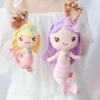 Quality stuffed doll princess style mermaid plush dolls best gift toys for kids girls home decor birthday present for children 2