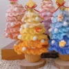 Hand knit christmas trees needlework crochet diy material kit creative hook knitting yarn christmas 's day home decor warm gifts 4