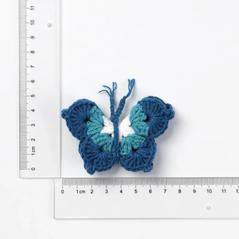 1 10pcs knitting butterfly diy clothes appliques crochet patches accessories handmade crochet craft amigurumi hair clip decor 6
