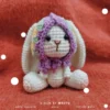 Handmade knitting crafts cute rabbit keychain creative diy amigurumi knitting needles hook finished children's birthday gift 5