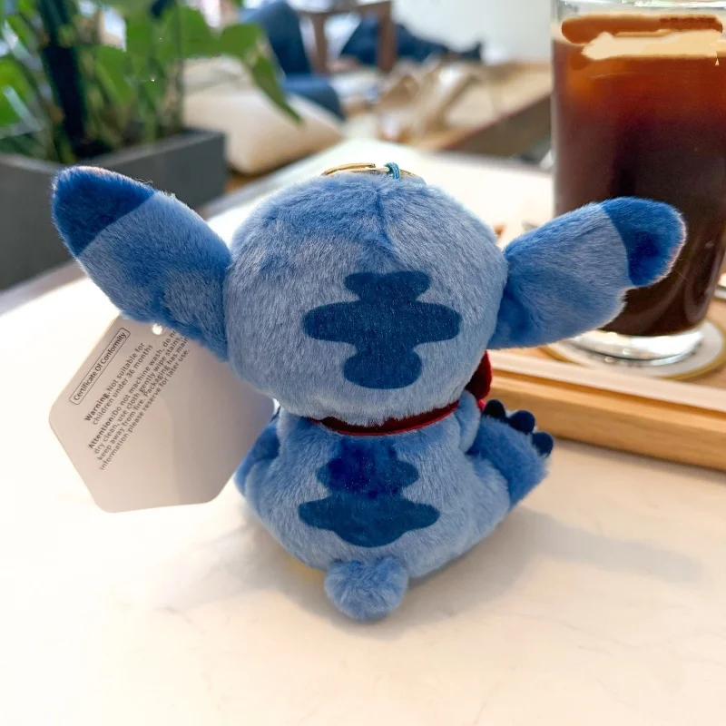 12cm lilo and stitch plush doll toys small pendant cute plush keychain bag hangings christmas birthday gifts for kids 5