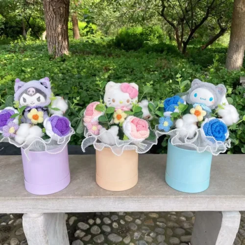 Cartoon My Melody Kuromi Hellokitty Plush Dolls With Hugging bucket Bouquet Valentine Mothers Birthday Graduation Gifts 1 Cartoon my melody kuromi hellokitty plush dolls with hugging bucket bouquet valentine mothers birthday graduation gifts 1