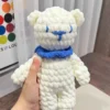 Handmade crochet bear stuffed knit and crochet toy knitting amigurumi knitting needles hook finished children's birthday gift 5