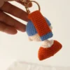 Cute mini plush toy phone chain hand woven knitted pearl girl doll pendant jewelry for girls kawaii key pendant bag decoration 2
