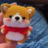 Crochet corgi dog erha dog doll material bag amigurumis diy handmade woven knitted cute little corgi ornament doll creative gift 3