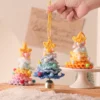 Stuffed plants christams tress handmade crochet keychains small pendant christams tree hangings decoration 6