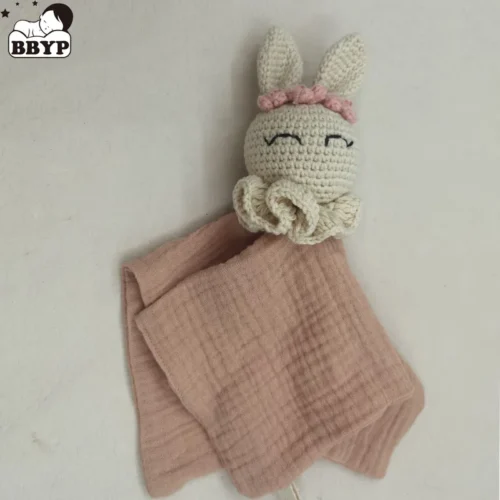 Baby soother appease towel bib soft animal rabbit sleeping doll teether infants soft comfort sleeping nursing cuddling blanket t 1