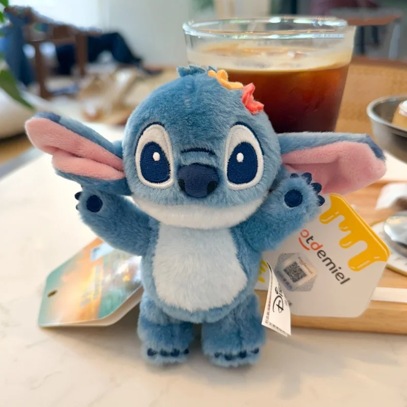 12cm lilo and stitch plush doll toys small pendant cute plush keychain bag hangings christmas birthday gifts for kids 6