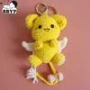 Creative crochet keychains handmade cat doll keychains knitting handmaking cartoon knitted keyring for keys handmade gifts 1