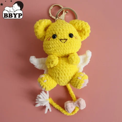 Creative crochet keychains handmade cat doll keychains knitting handmaking cartoon knitted keyring for keys handmade gifts 1