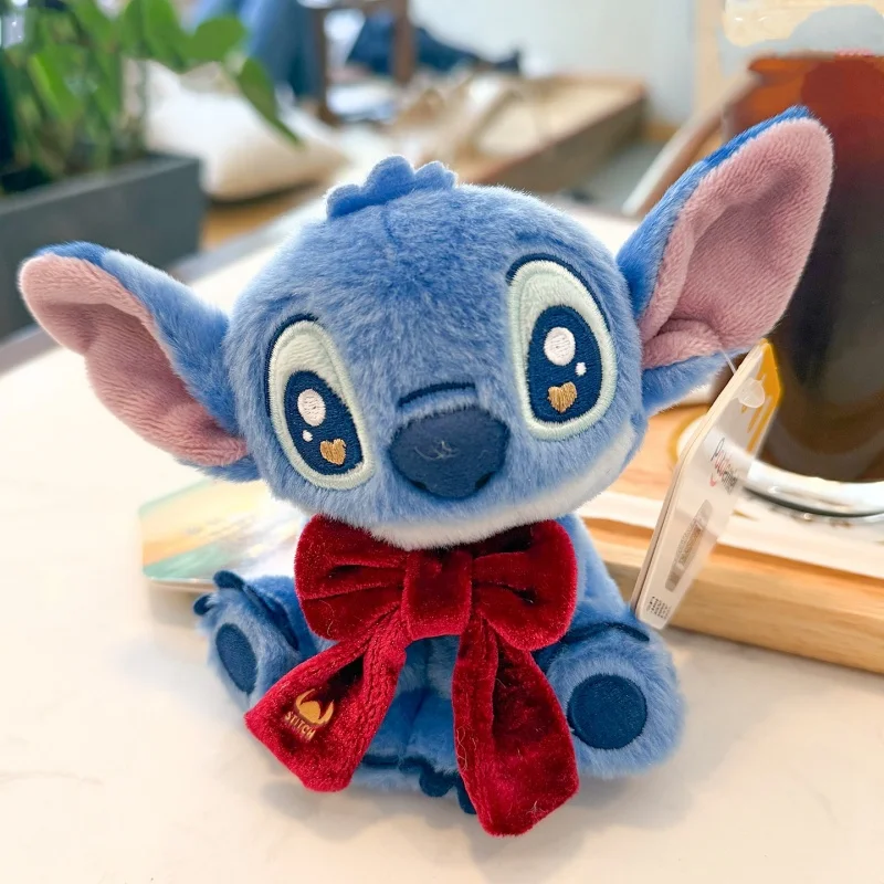 12cm lilo and stitch plush doll toys small pendant cute plush keychain bag hangings christmas birthday gifts for kids 4
