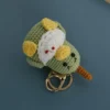 Handmade creative crochet stuffed key chain kawaii knitted cartoon yali doll key ring pendant car schoolbag keychain 5