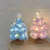 Handmade crochet christmas trees needlework crochet diy material kit hook knitting yarn xmas tree home decor christmas gifts 2